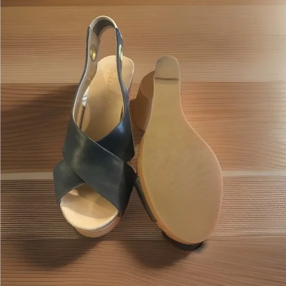 Splendid Leather Wedge Sandals (Size 8, Mint Condition) - Picture 2 of 2